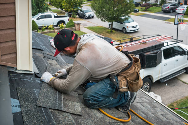Professional Roof Installation technician working in Greenbush, MA
